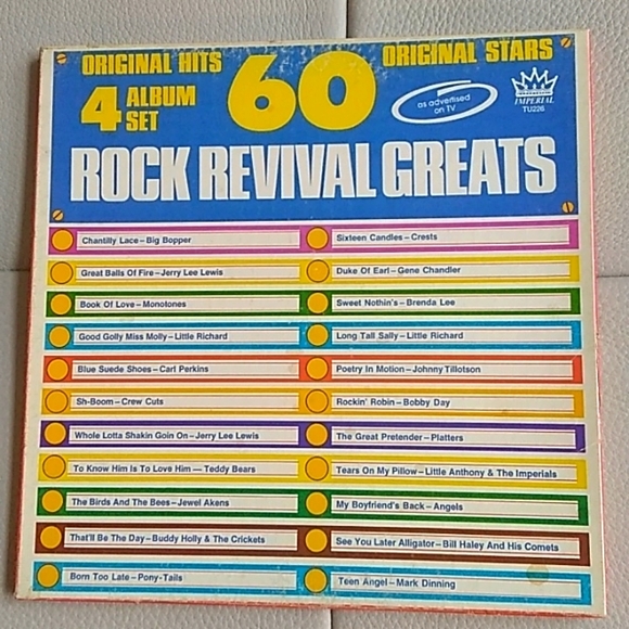 Various Artists, 60 Rock Revival Greats by the Original Stars - 4 LP's - Picture 1 of 10